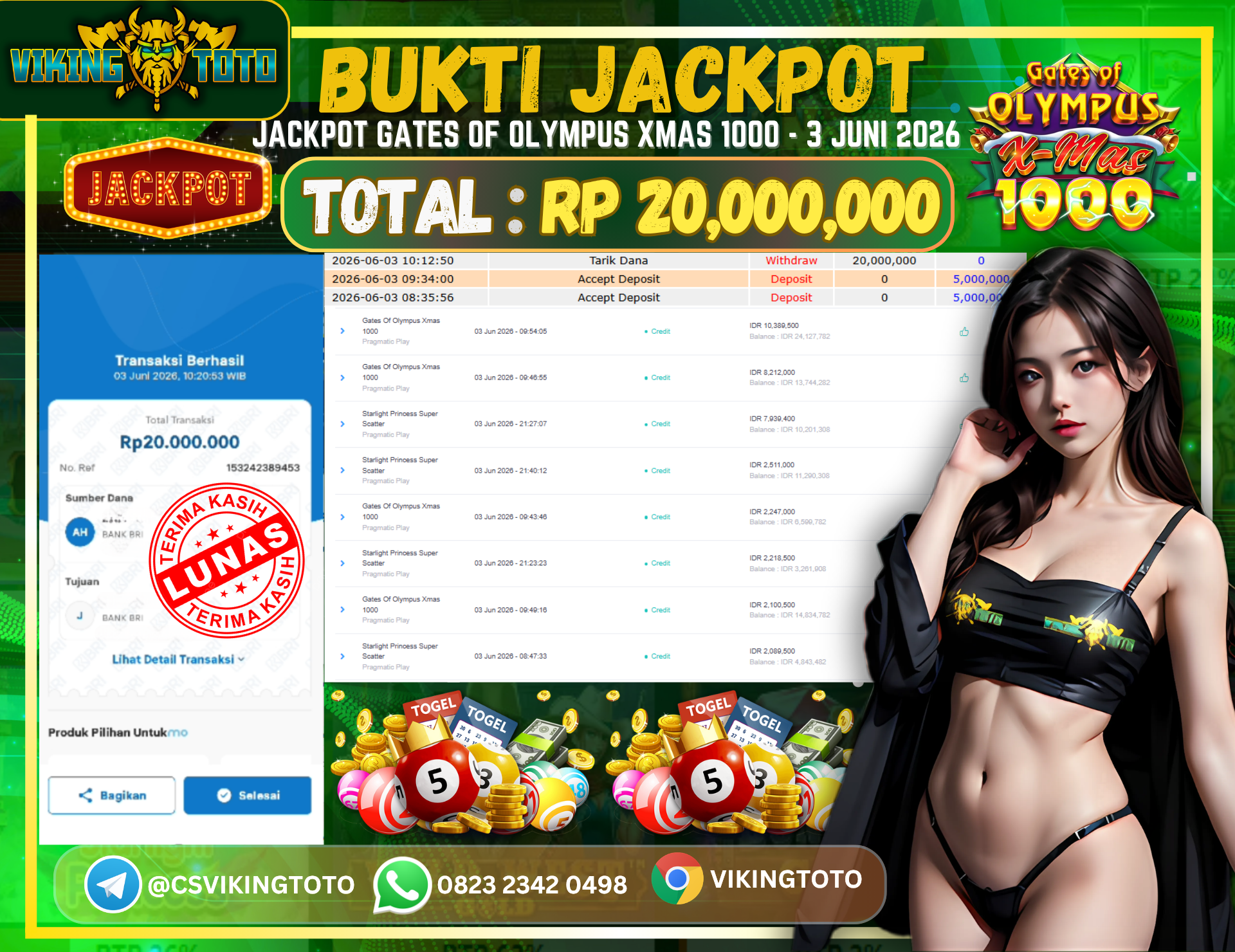 Bukti Jackpot Lunas VikingToto