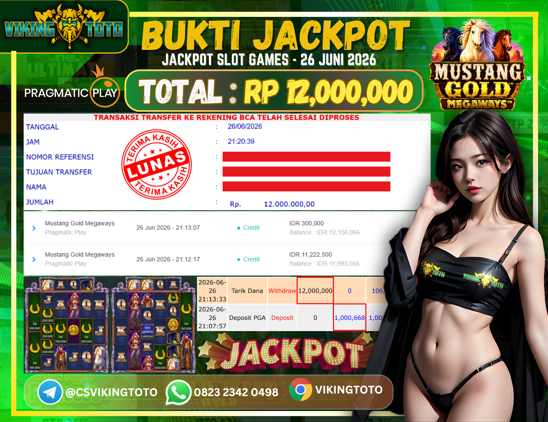 Bukti Jackpot Lunas VikingToto