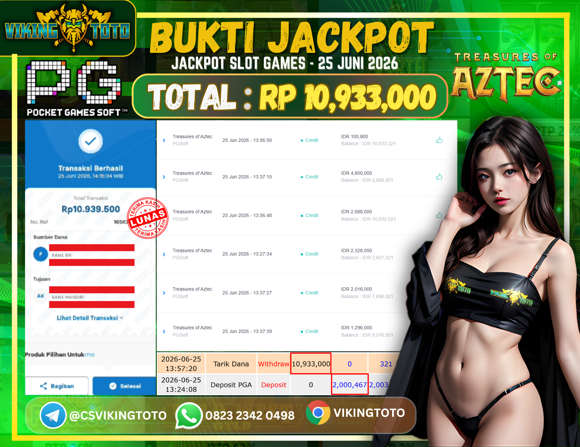 Bukti Jackpot Lunas VikingToto