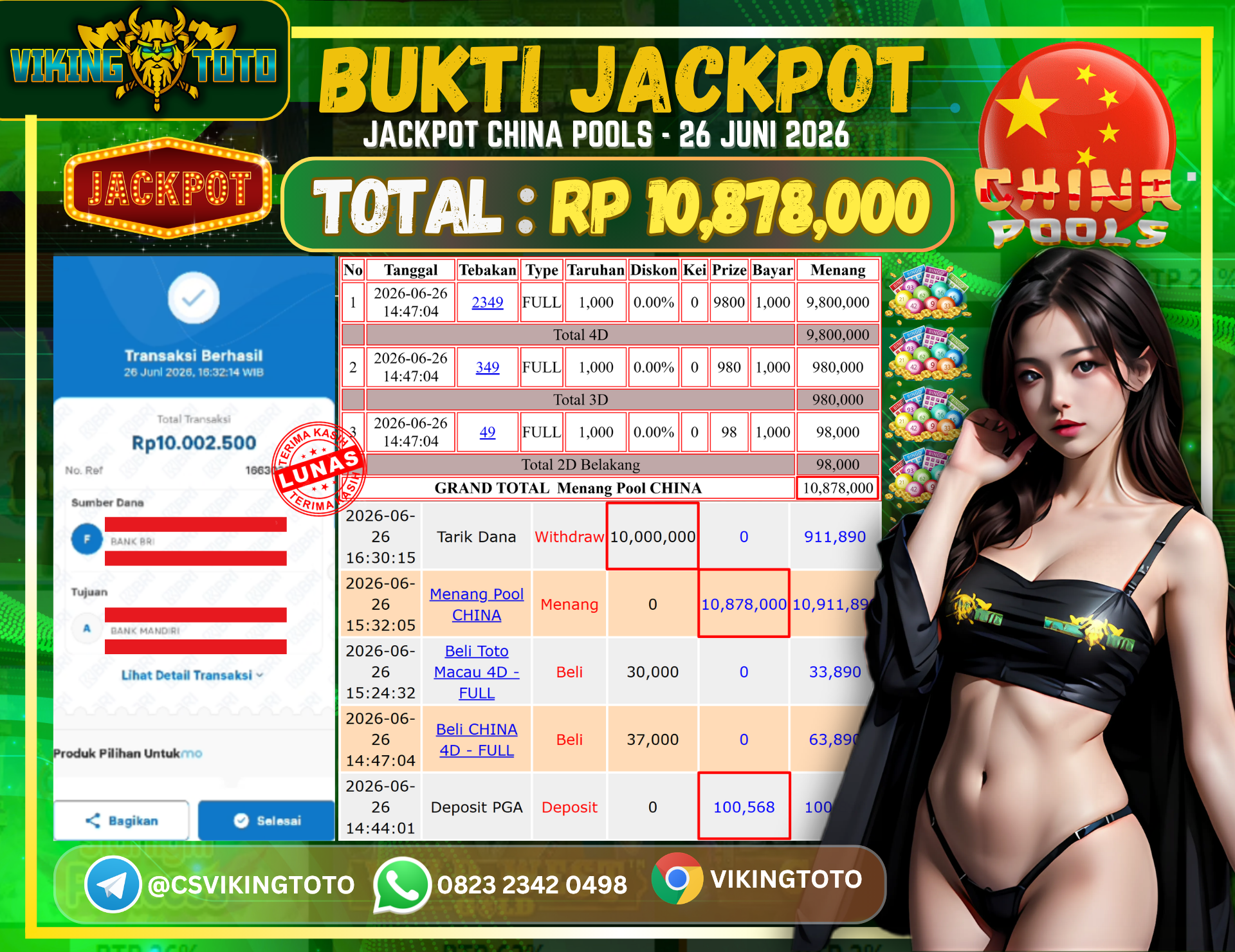 Bukti Jackpot Lunas VikingToto