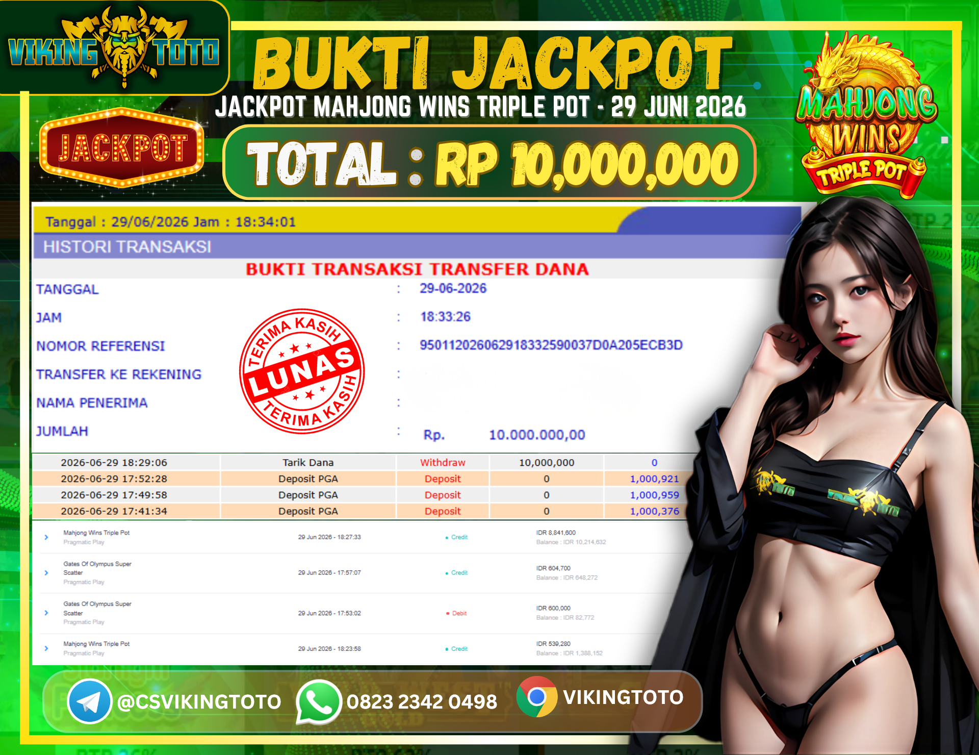 Bukti Jackpot Lunas VikingToto