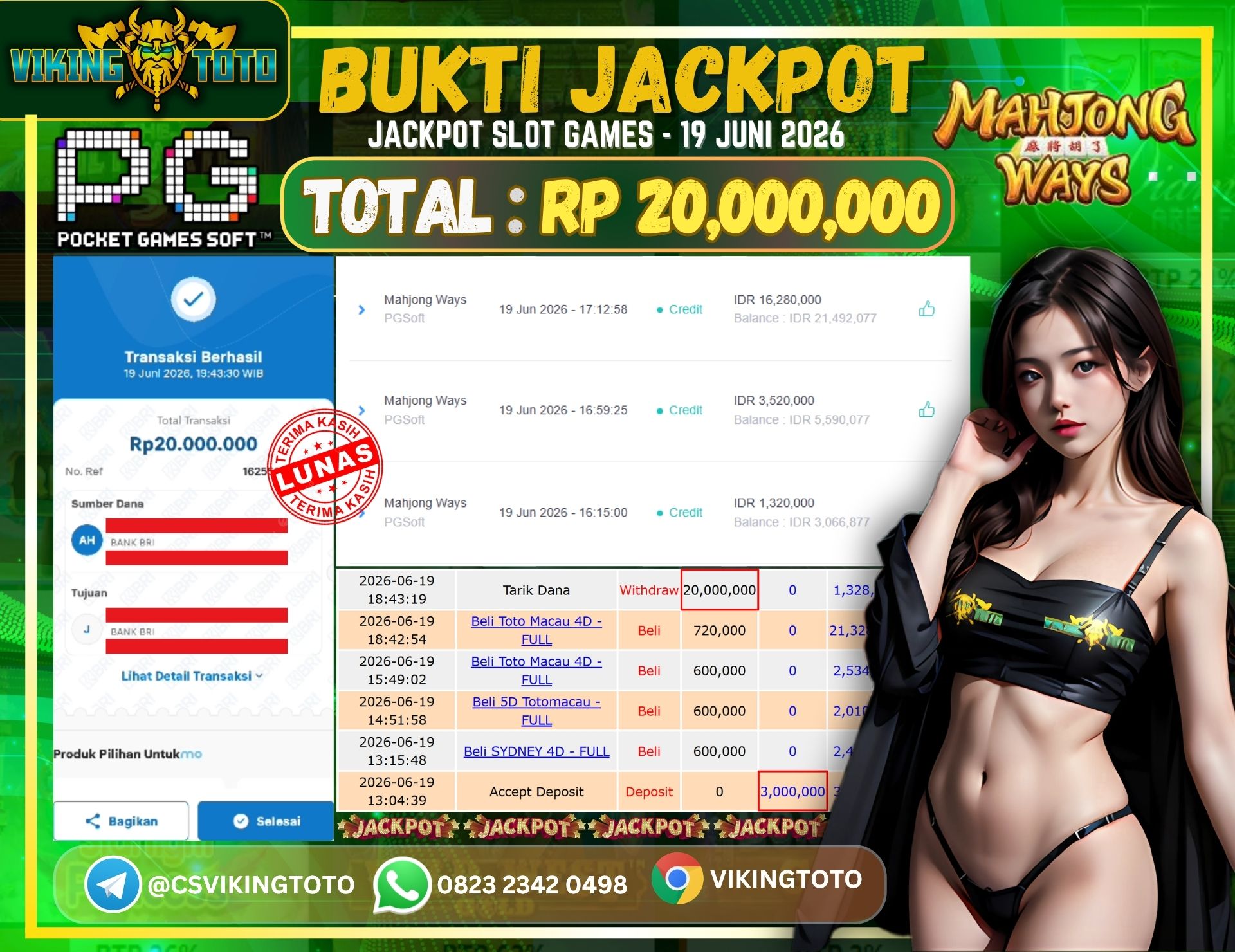 Bukti Jackpot Lunas VikingToto