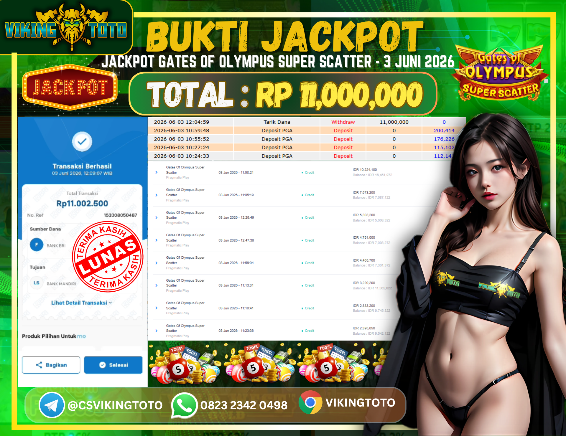 Bukti Jackpot Lunas VikingToto