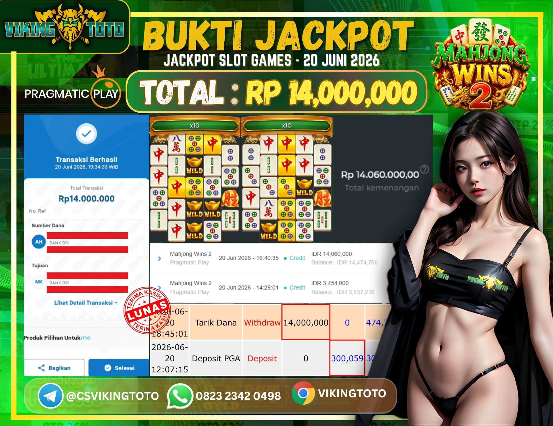 Bukti Jackpot Lunas VikingToto