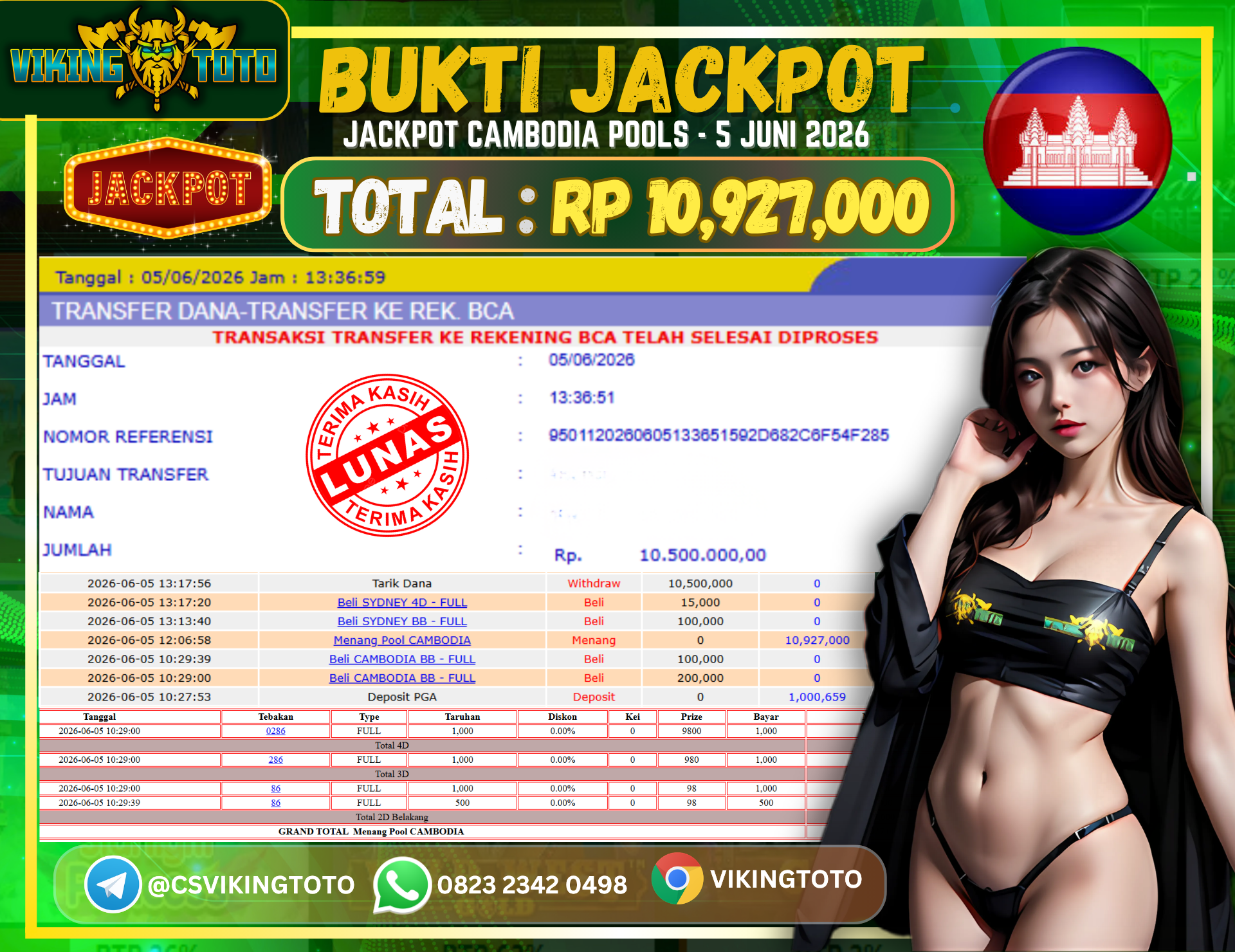 Bukti Jackpot Lunas VikingToto