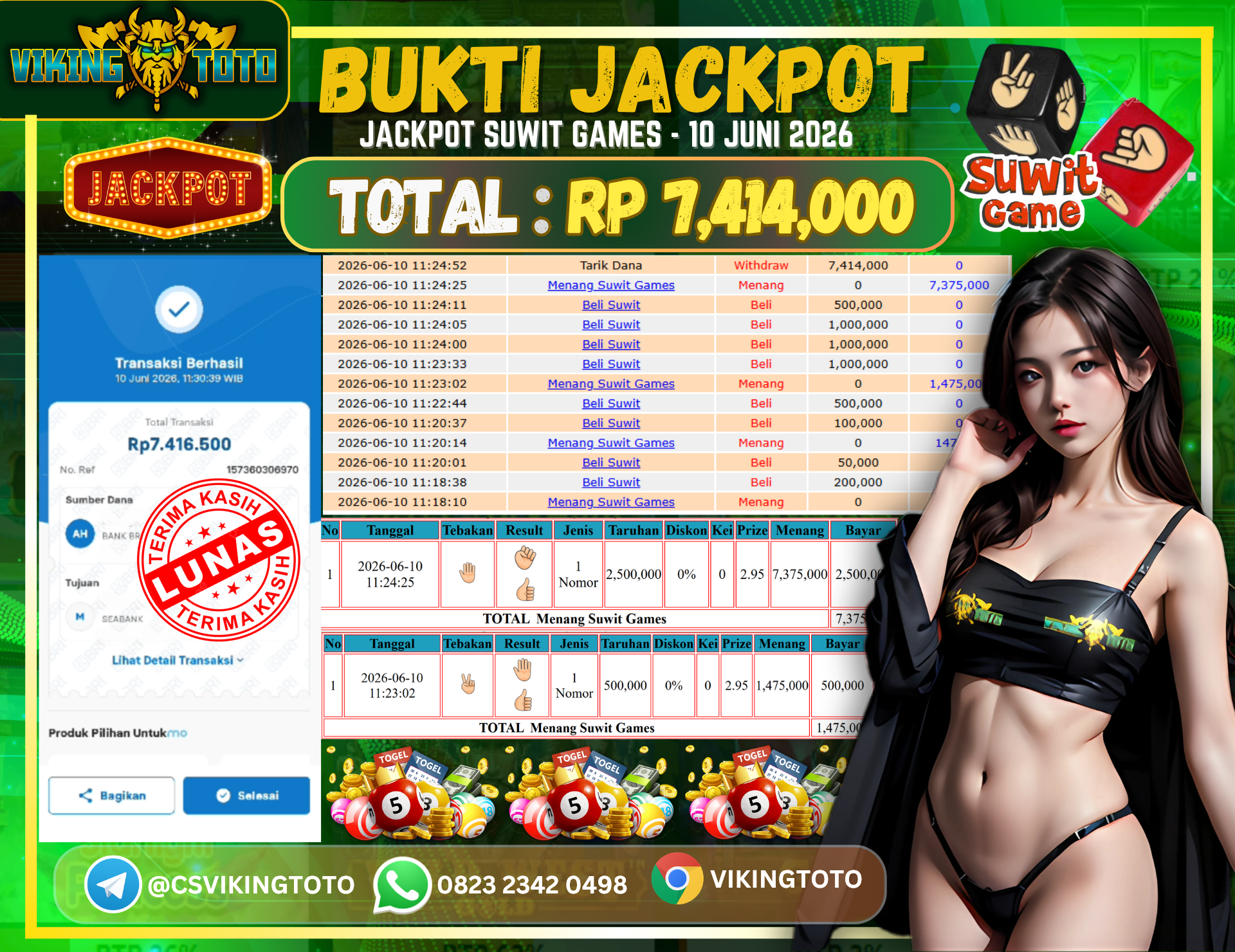 Bukti Jackpot Lunas VikingToto