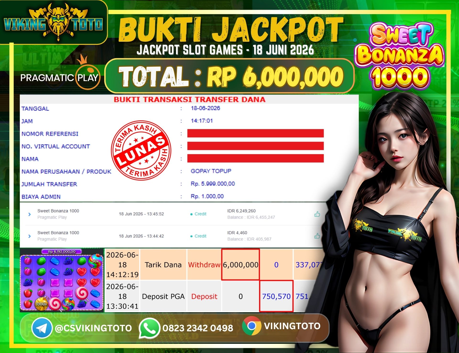 Bukti Jackpot Lunas VikingToto
