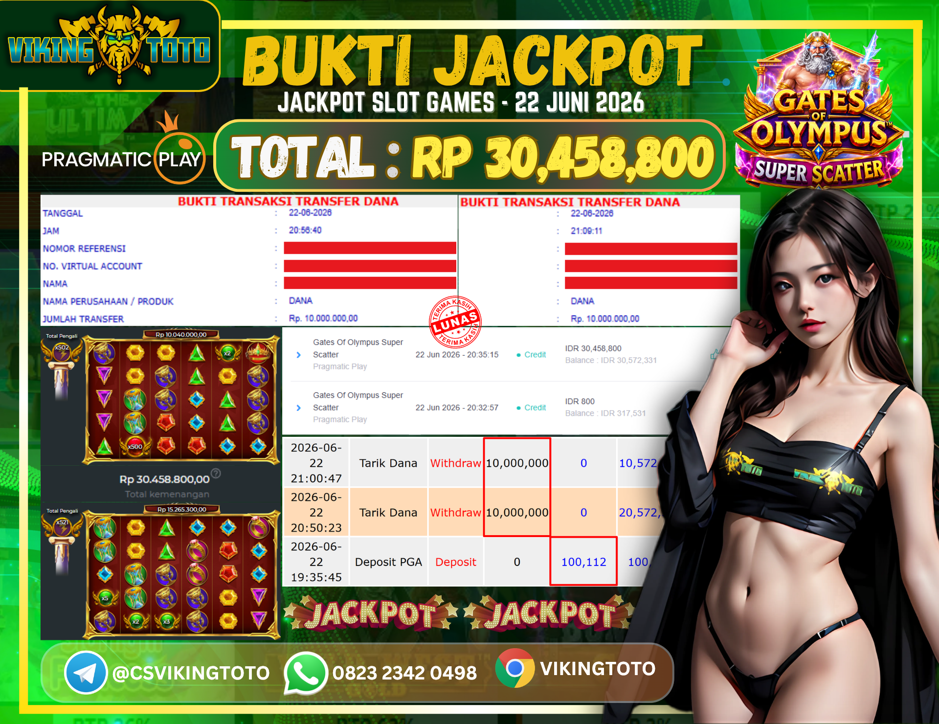 Bukti Jackpot Lunas VikingToto
