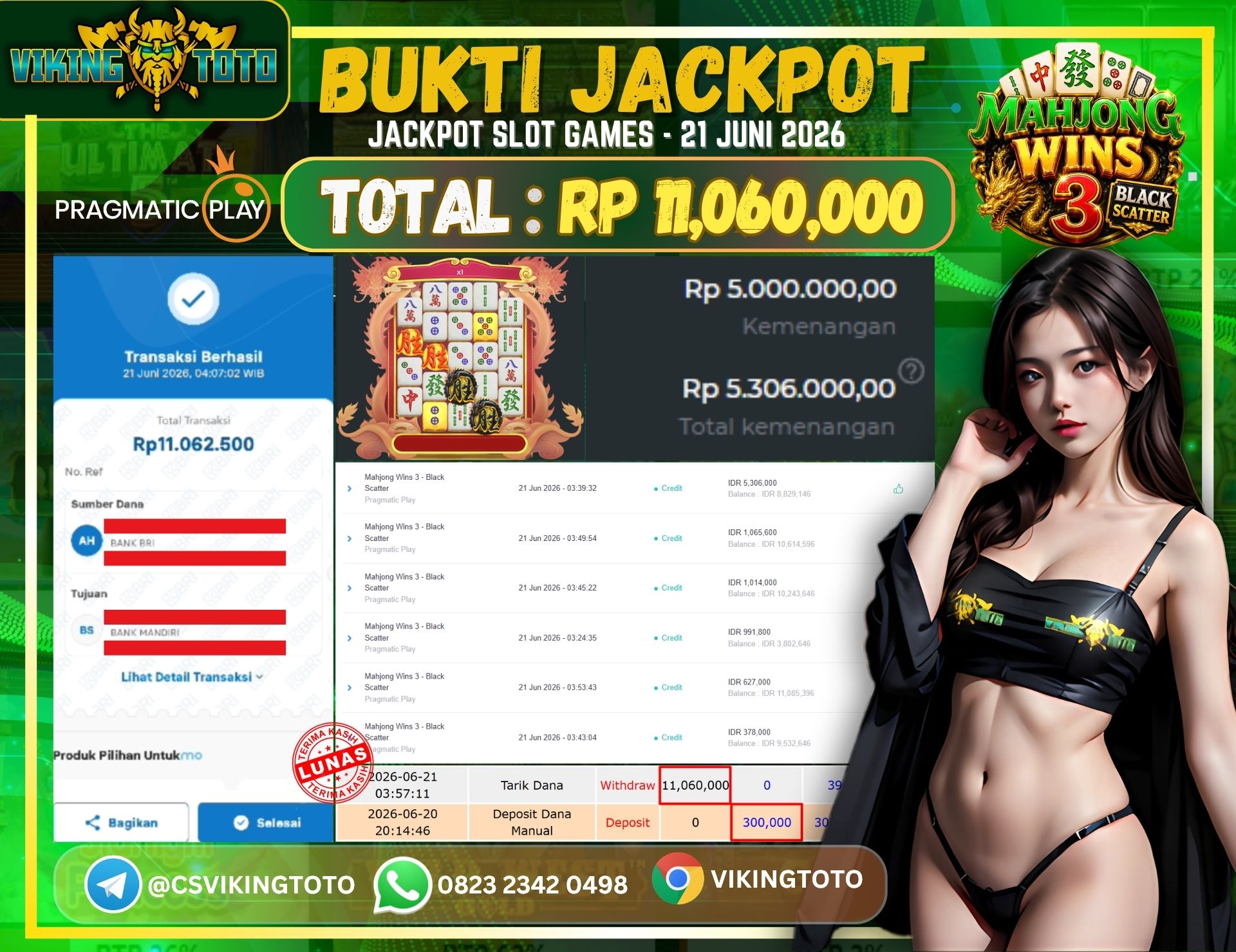 Bukti Jackpot Lunas VikingToto