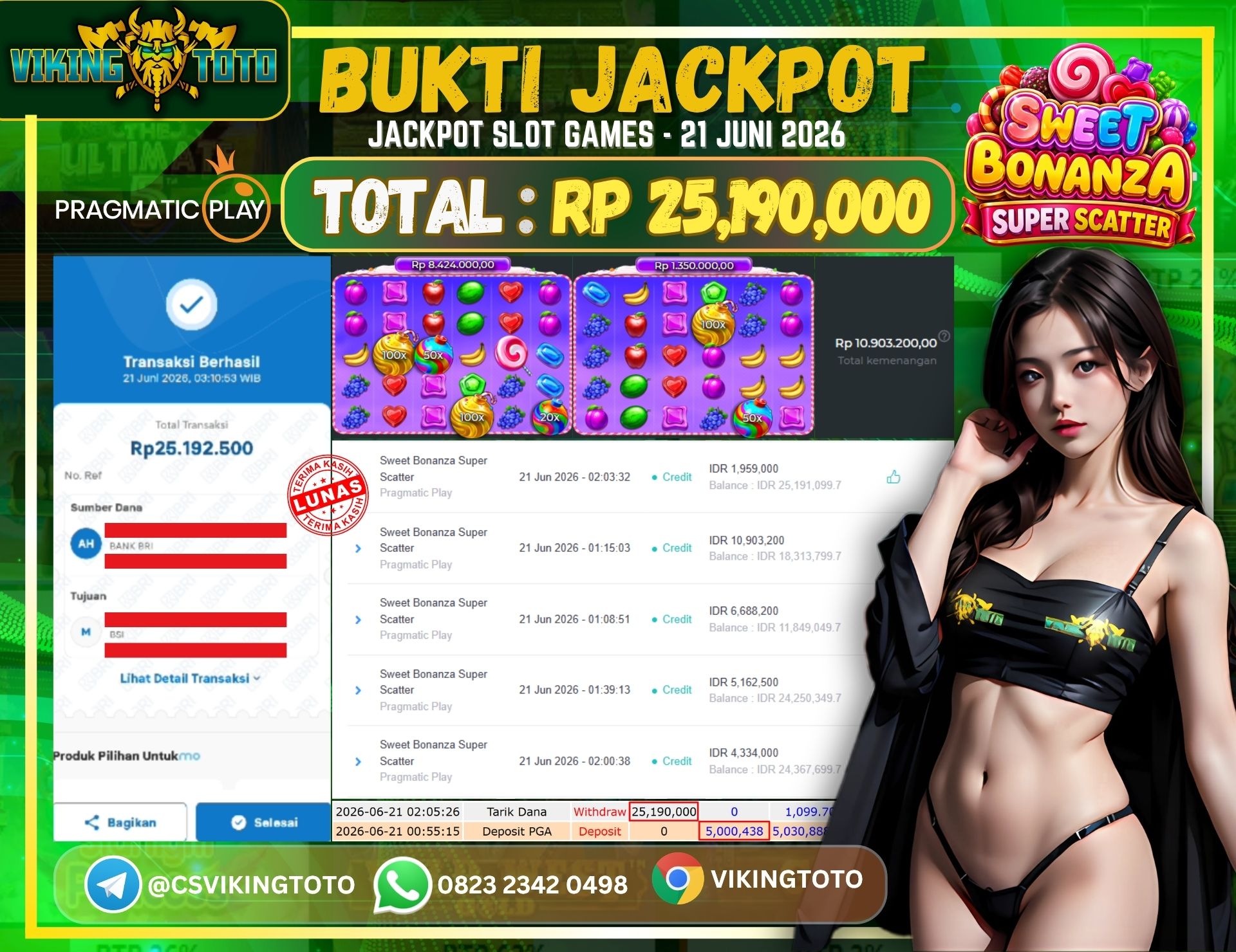 Bukti Jackpot Lunas VikingToto