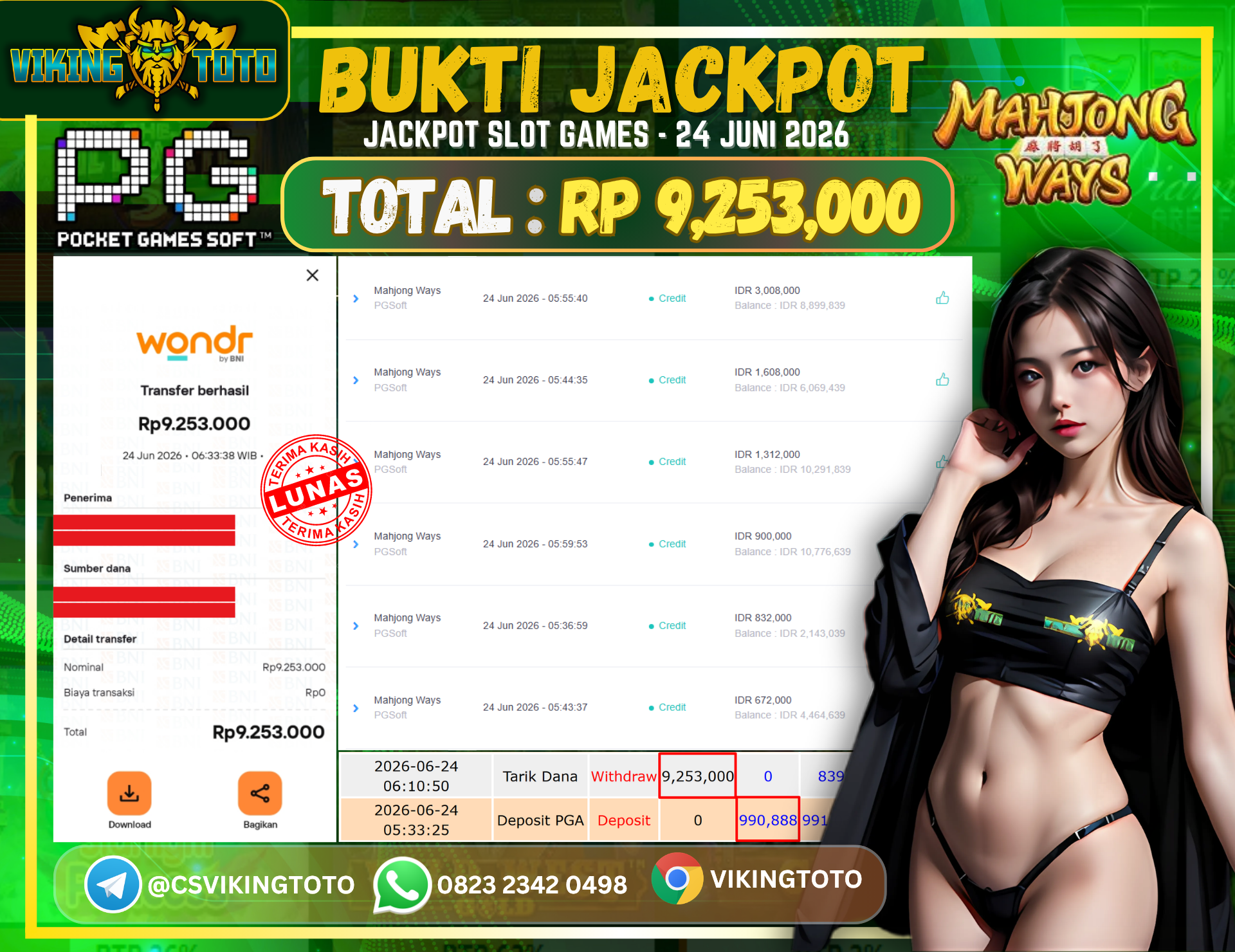 Bukti Jackpot Lunas VikingToto