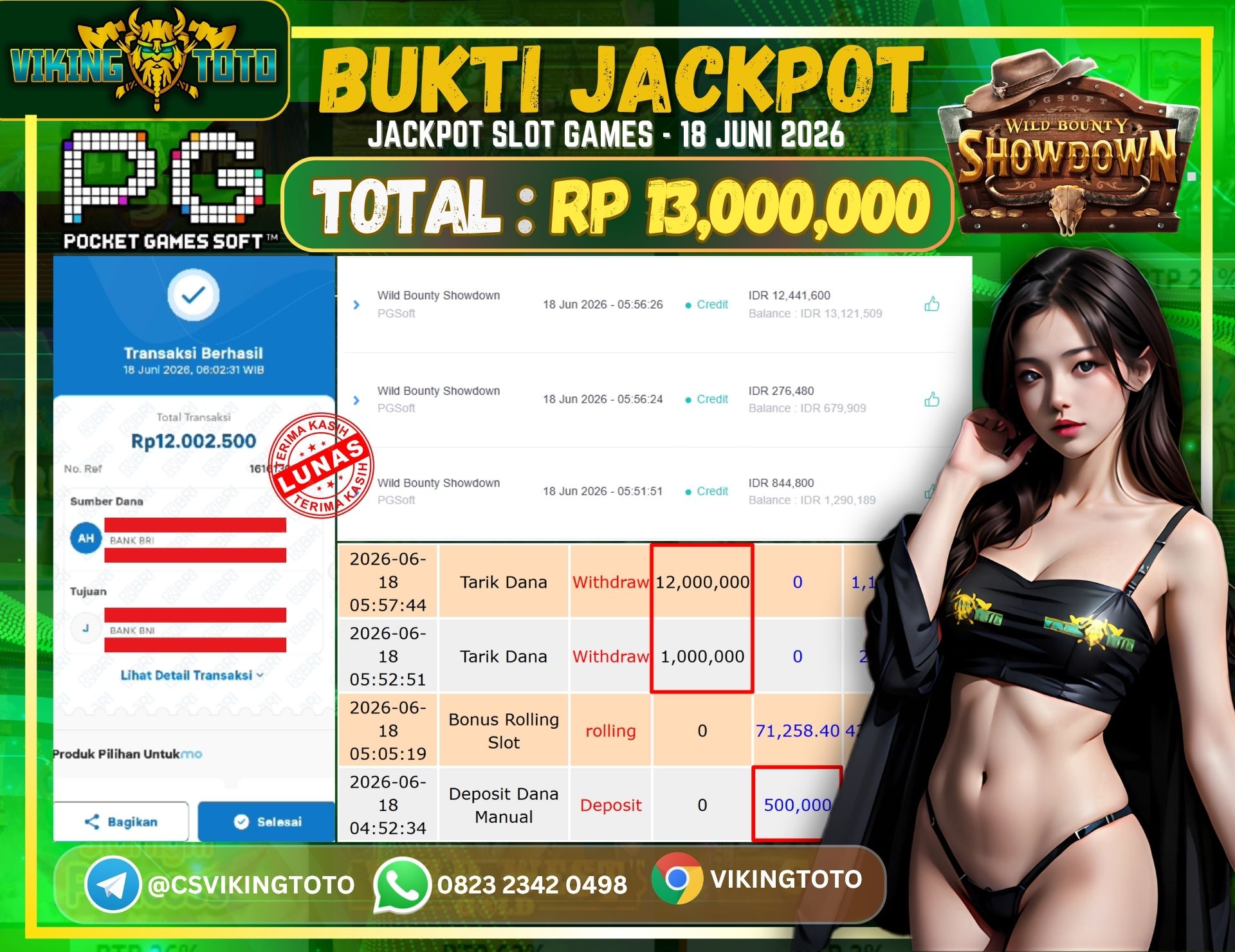 Bukti Jackpot Lunas VikingToto