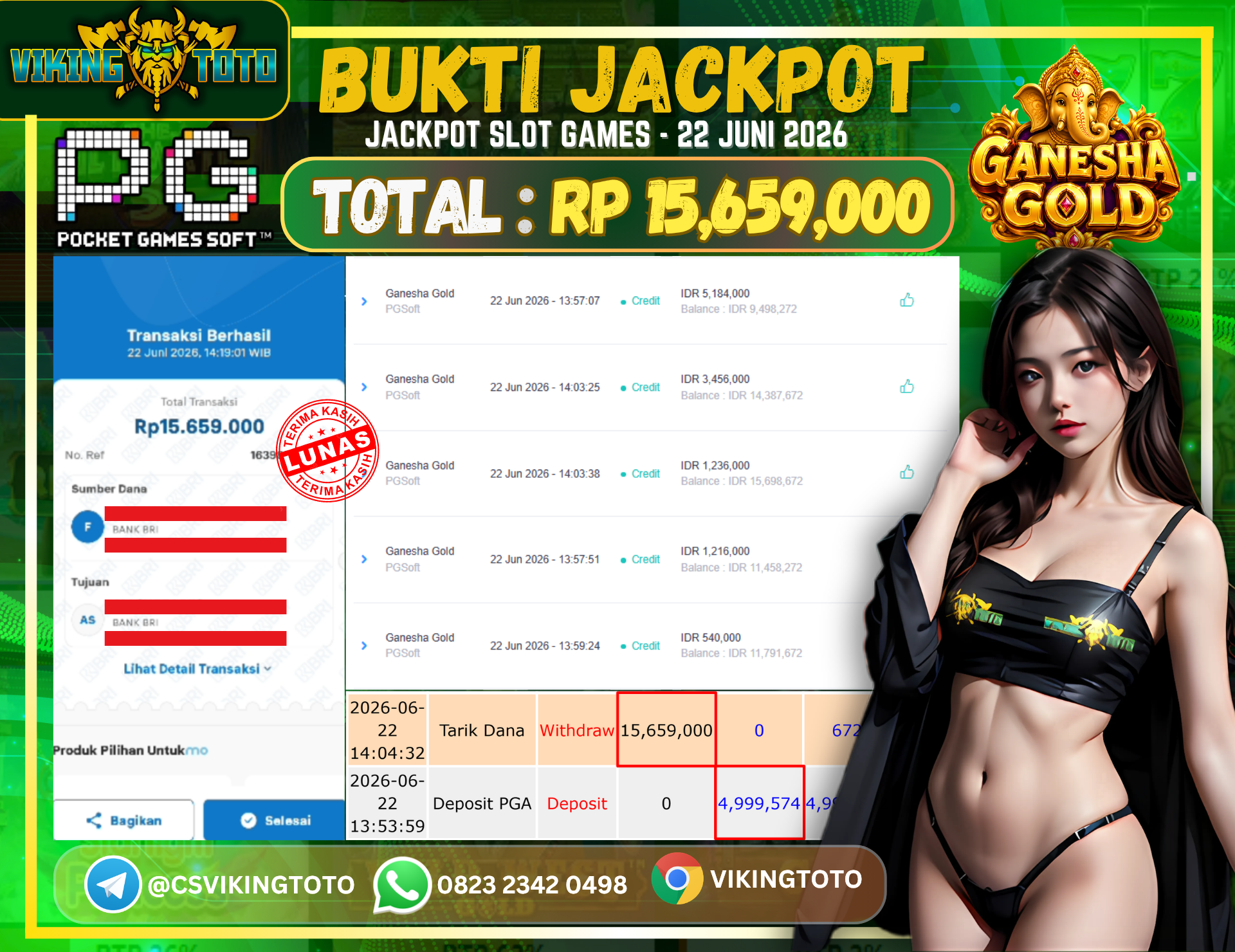 Bukti Jackpot Lunas VikingToto
