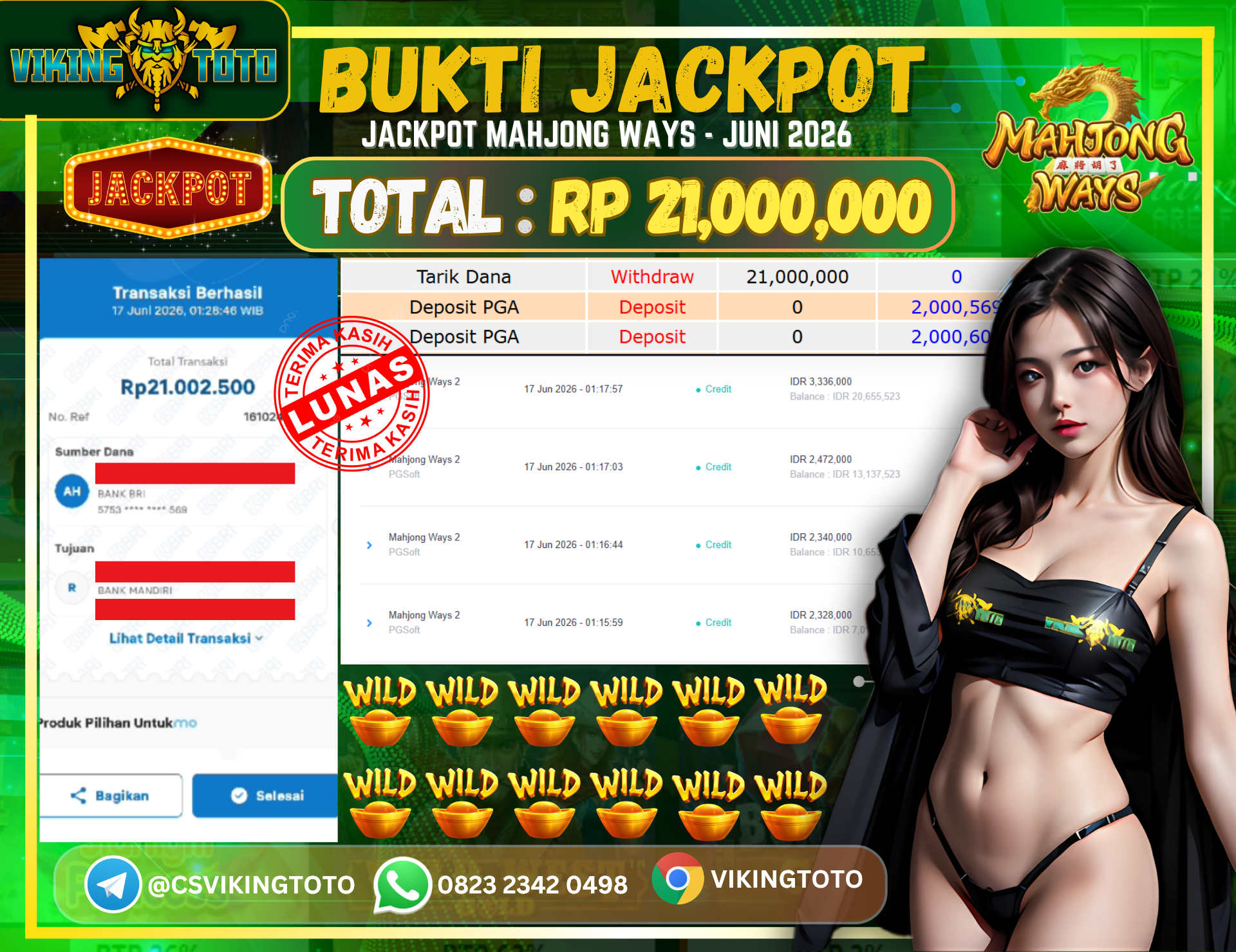Bukti Jackpot Lunas VikingToto