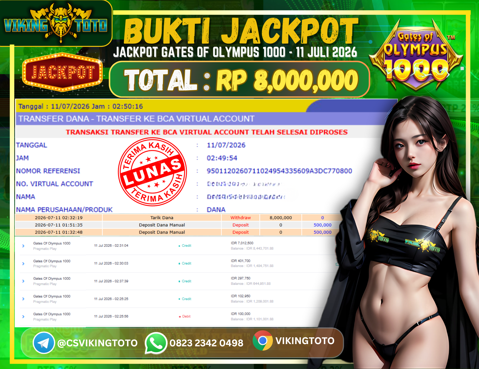 Bukti Jackpot Lunas VikingToto