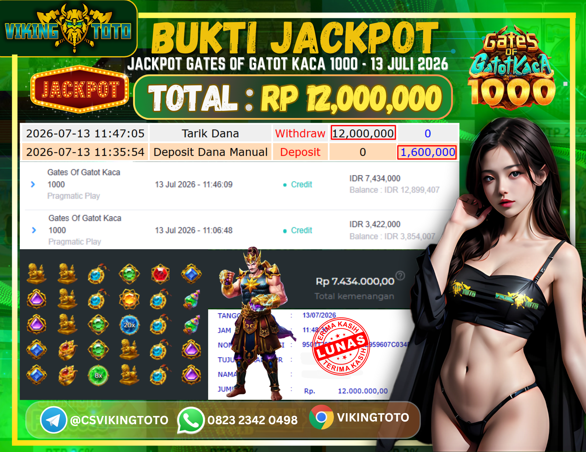 Bukti Jackpot Lunas VikingToto