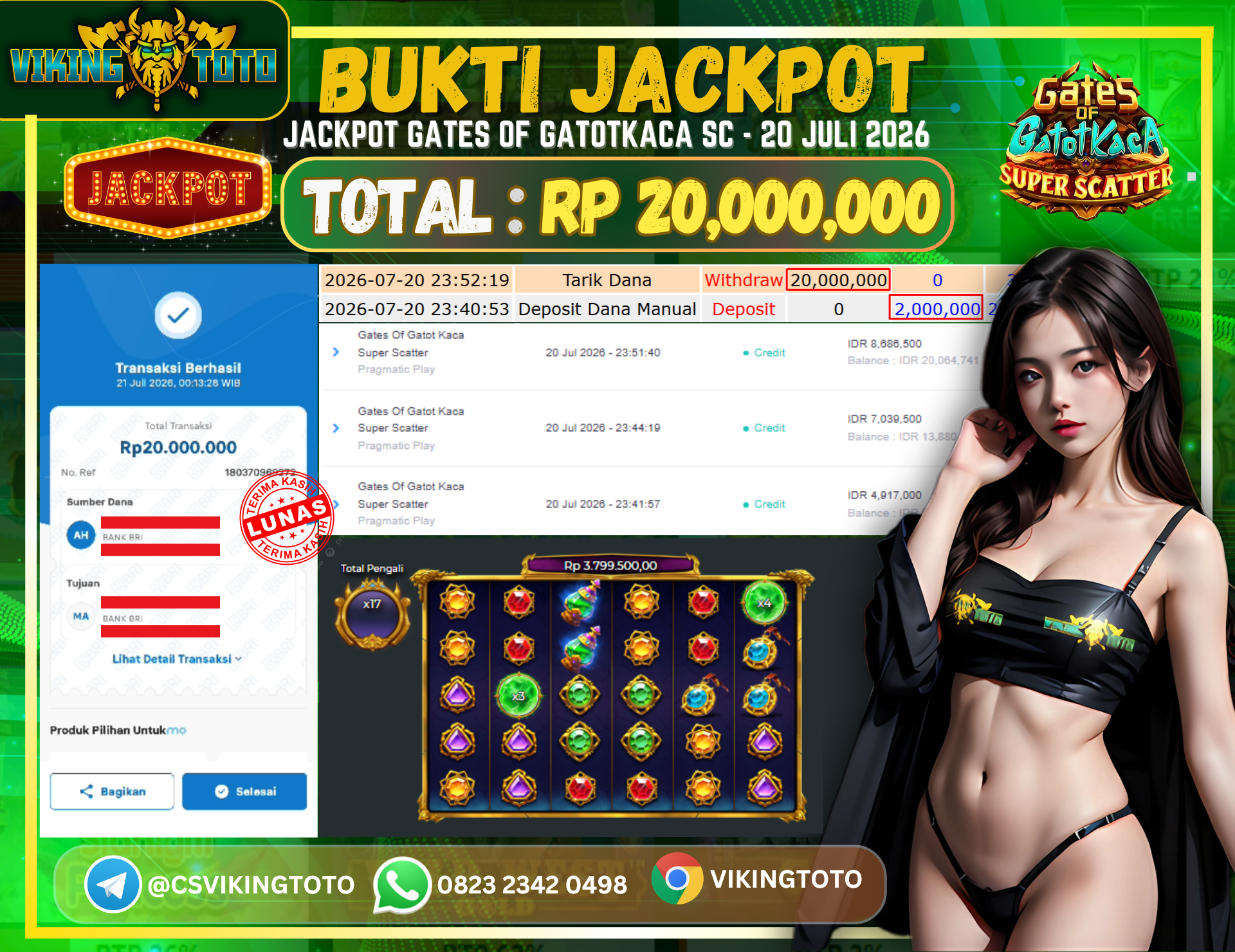 Bukti Jackpot Lunas VikingToto