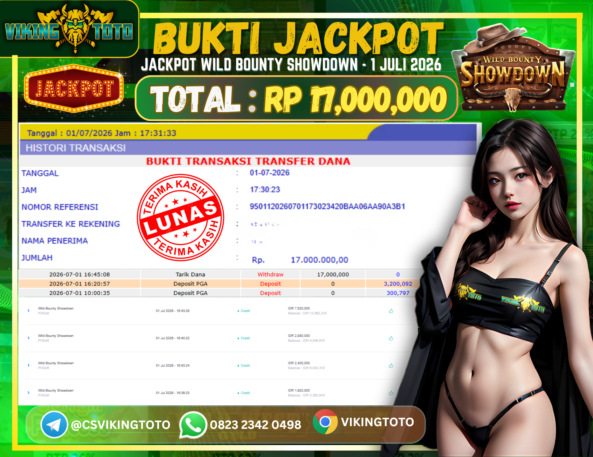 Bukti Jackpot Lunas VikingToto