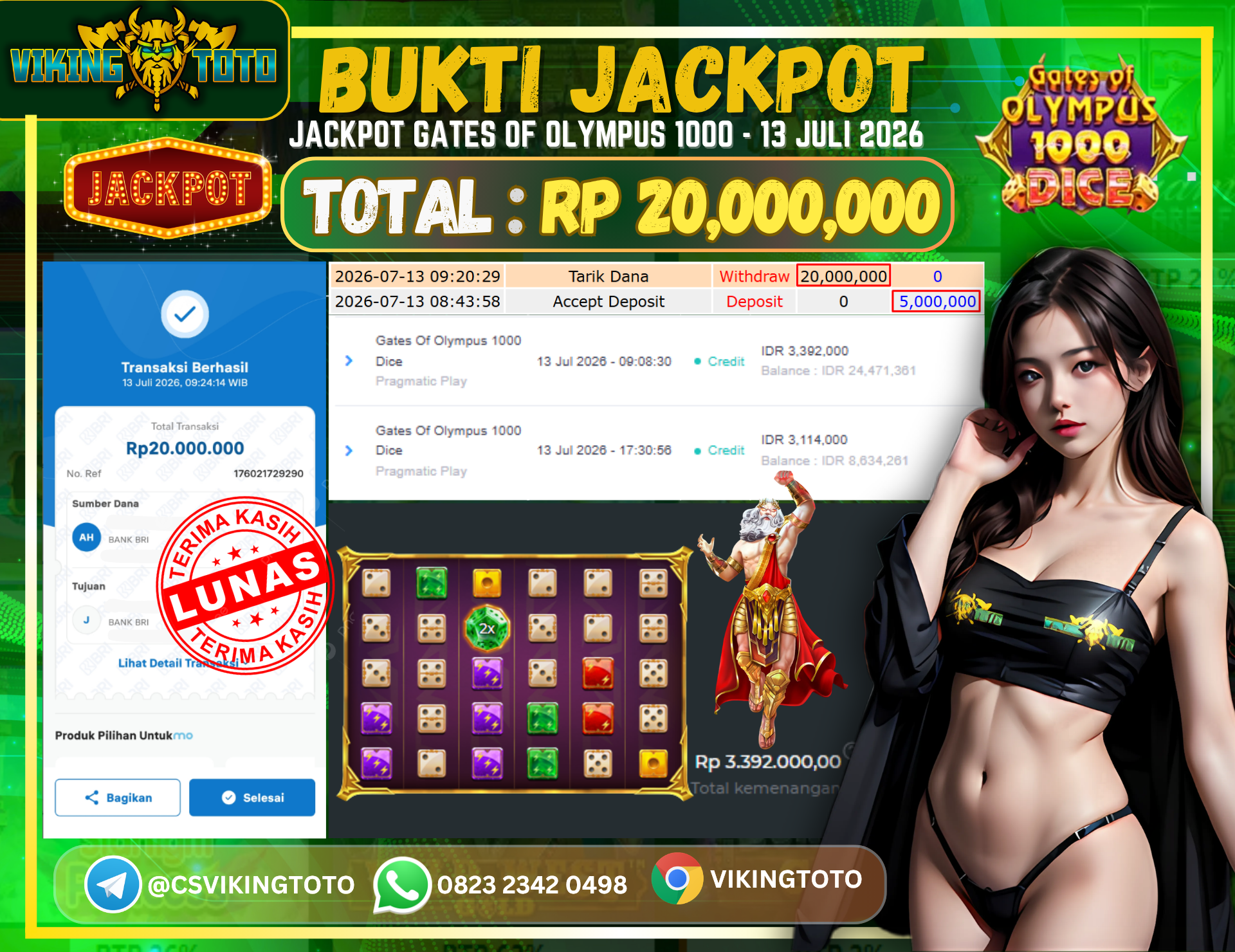 Bukti Jackpot Lunas VikingToto