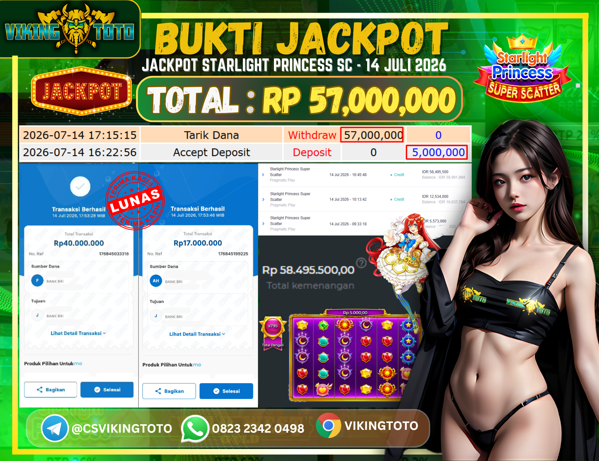 Bukti Jackpot Lunas VikingToto