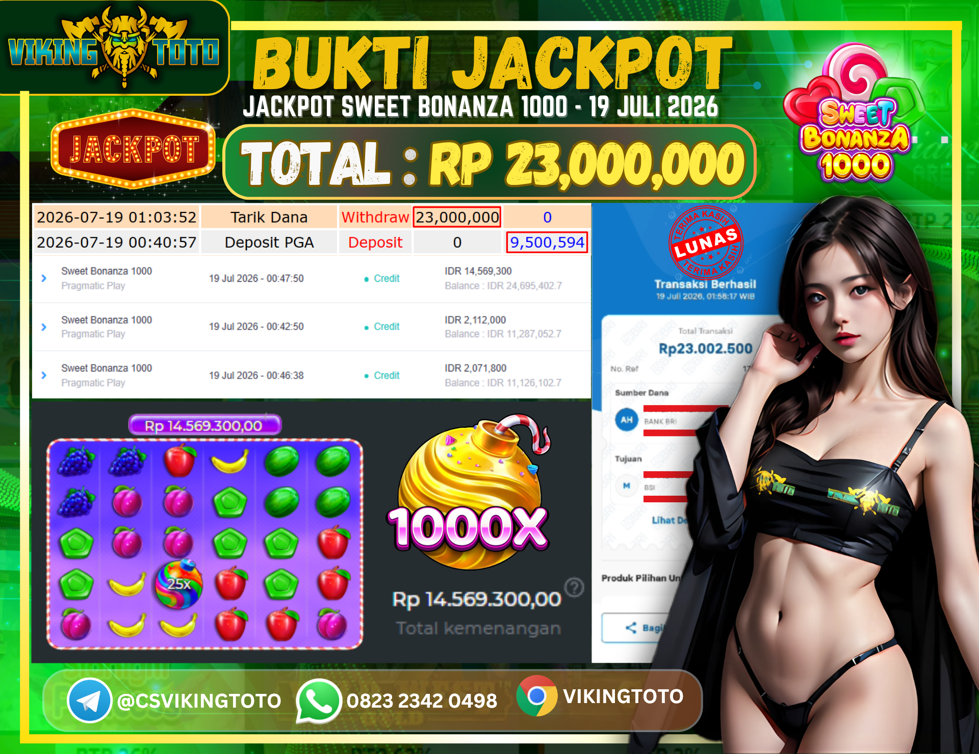 Bukti Jackpot Lunas VikingToto