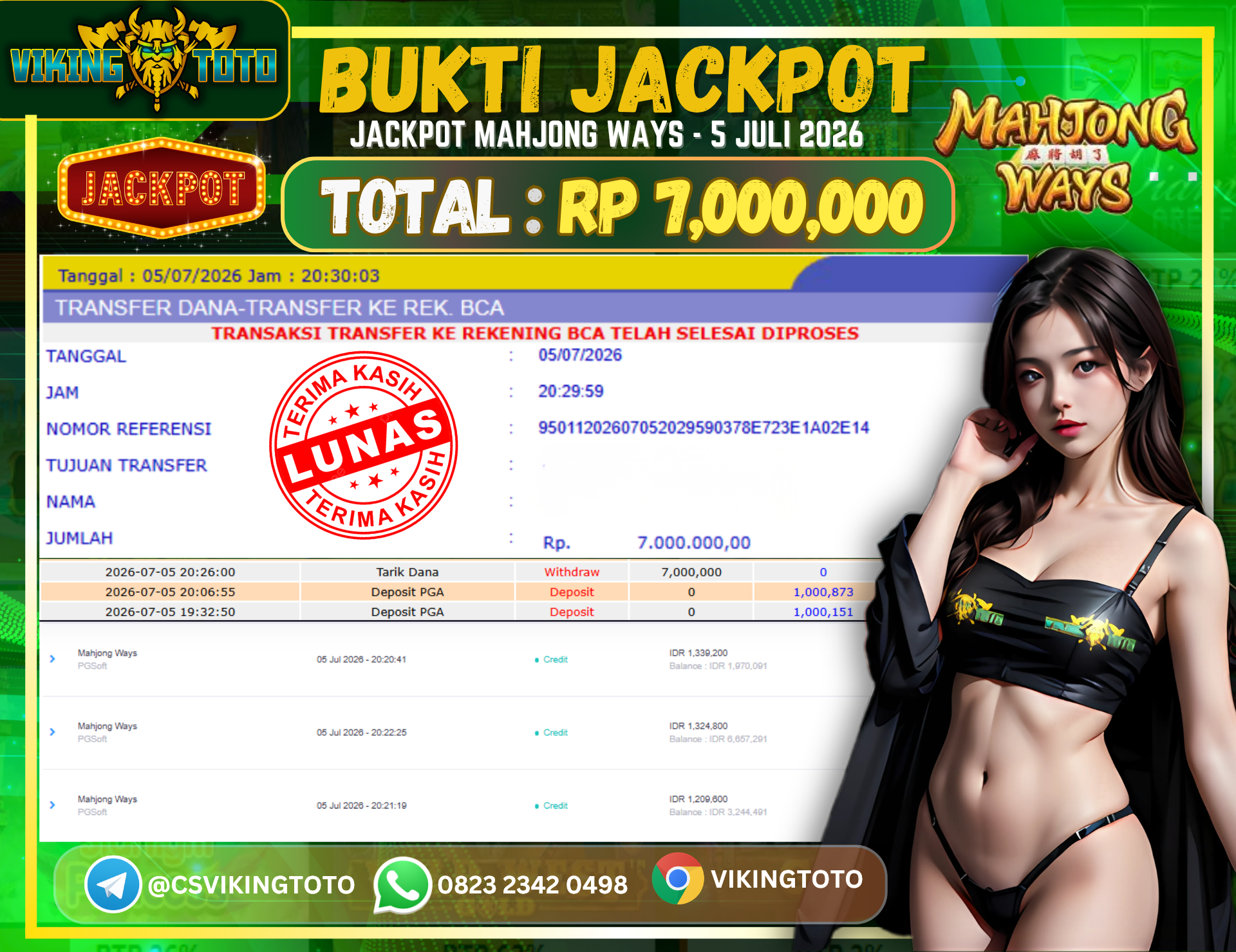 Bukti Jackpot Lunas VikingToto