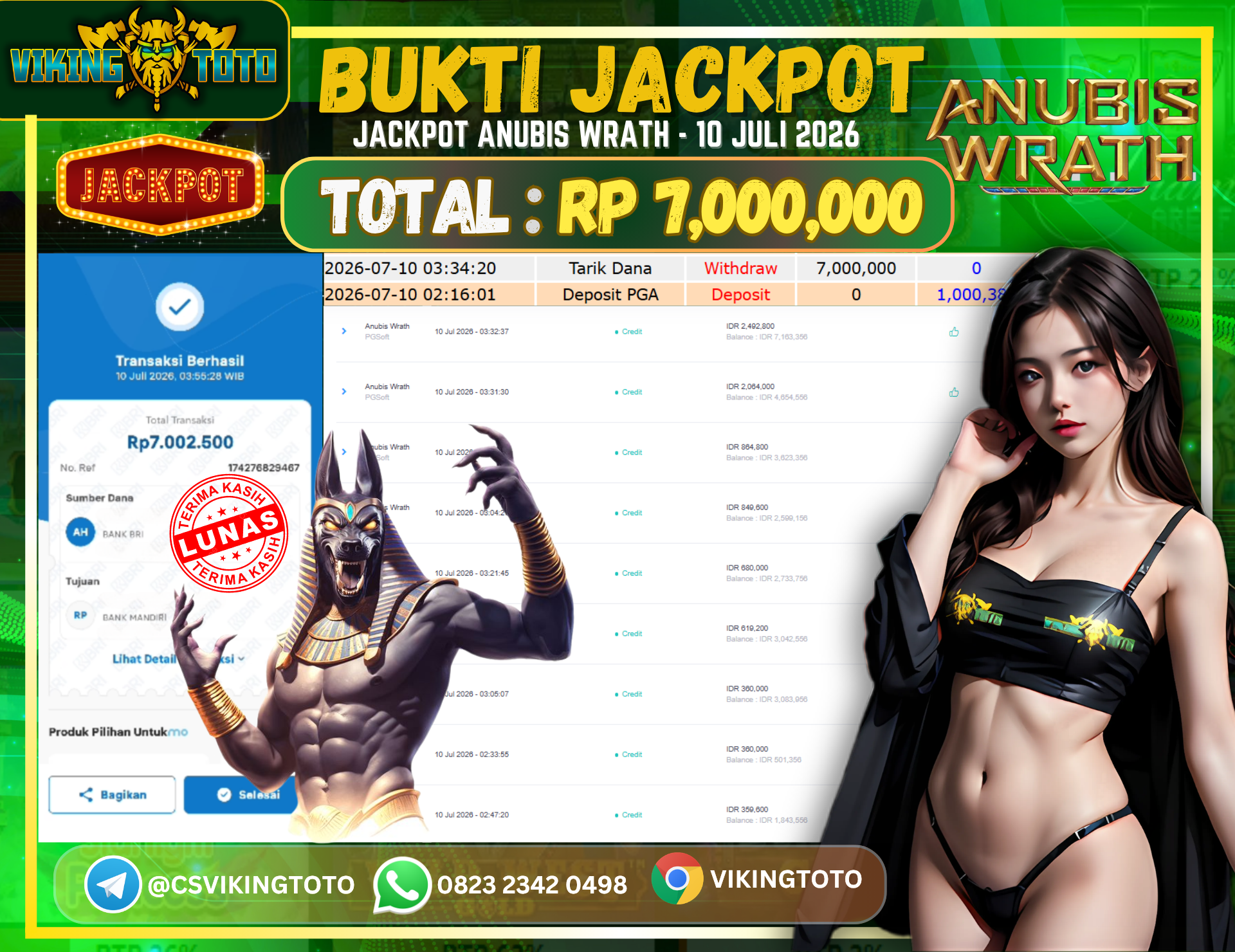 Bukti Jackpot Lunas VikingToto