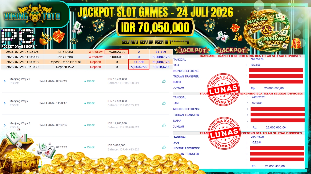 Bukti Jackpot Lunas VikingToto