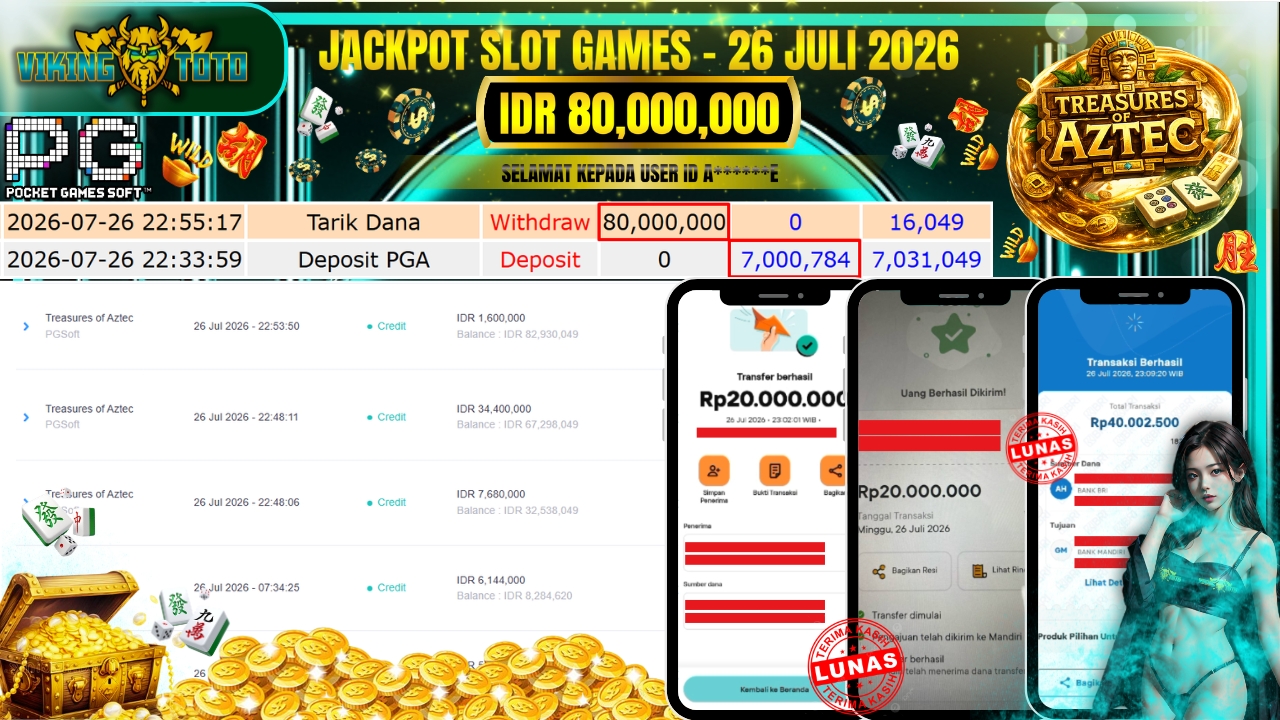 Bukti Jackpot Lunas VikingToto