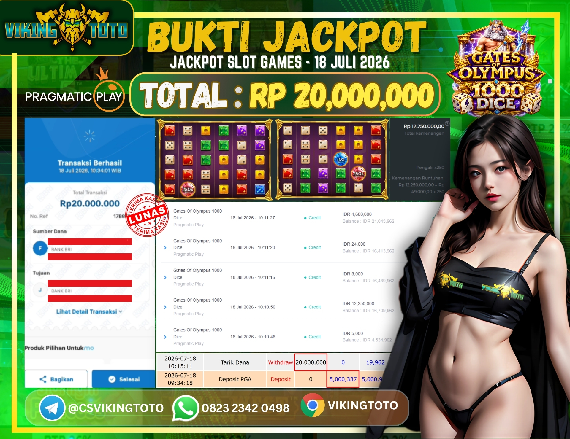 Bukti Jackpot Lunas VikingToto