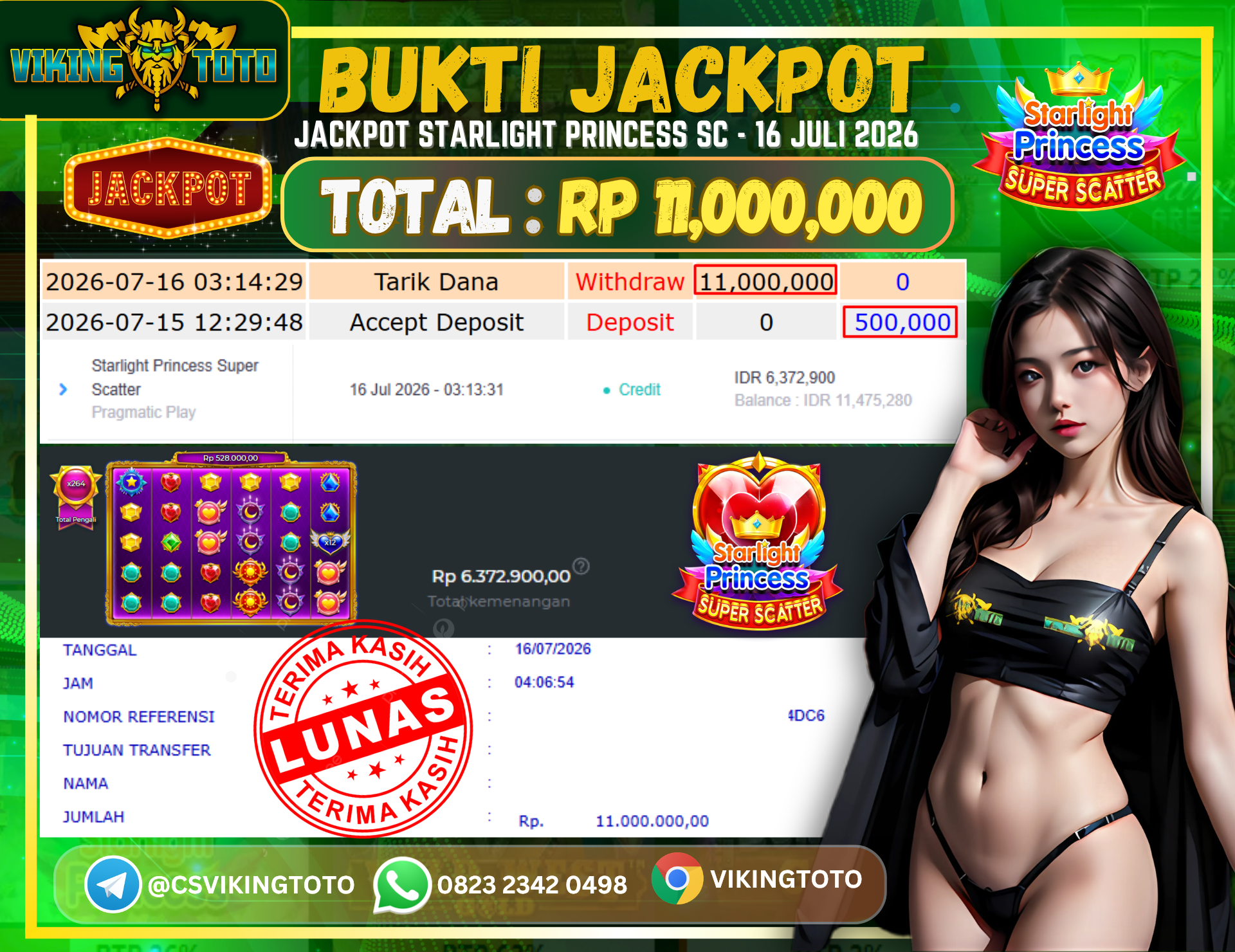 Bukti Jackpot Lunas VikingToto