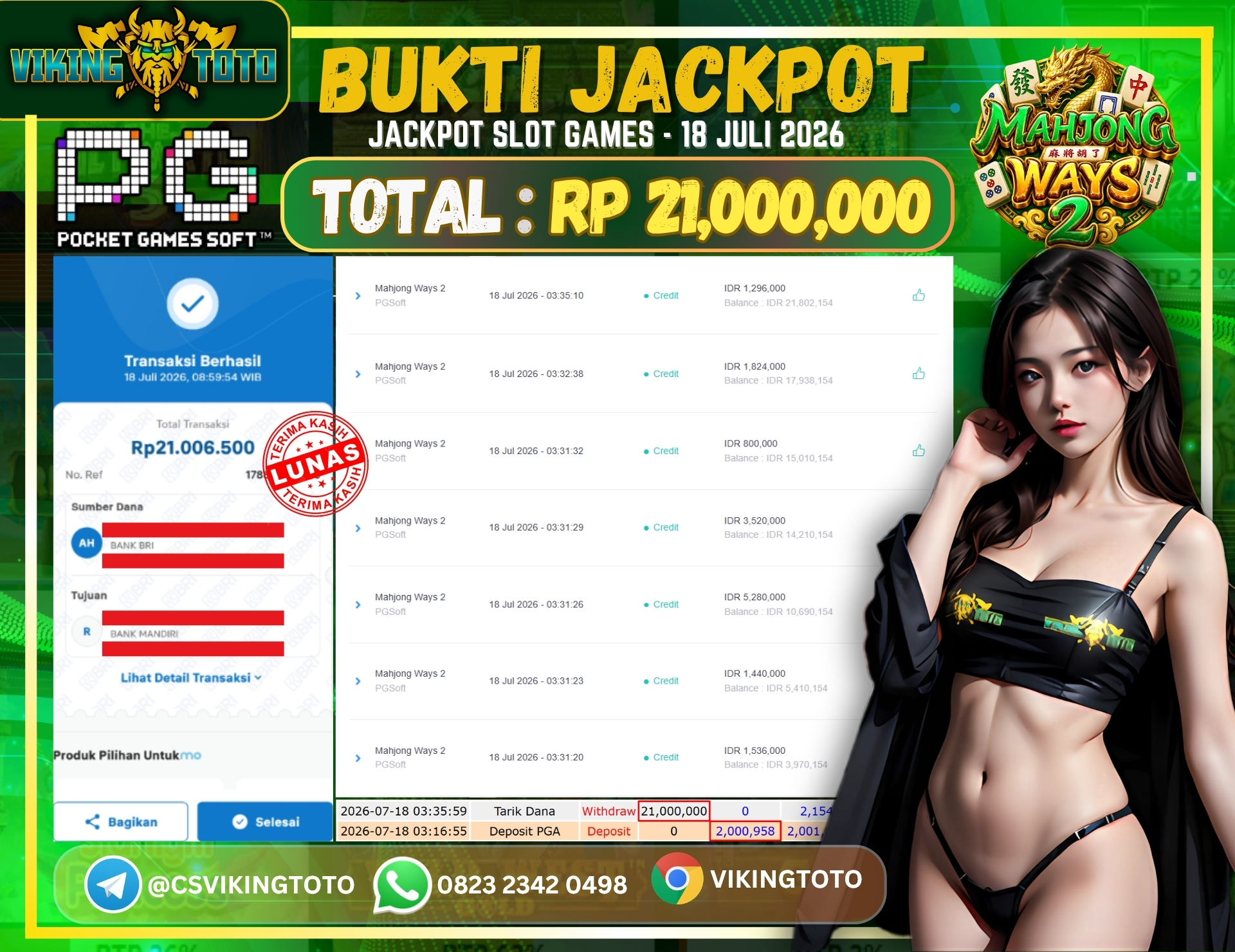 Bukti Jackpot Lunas VikingToto