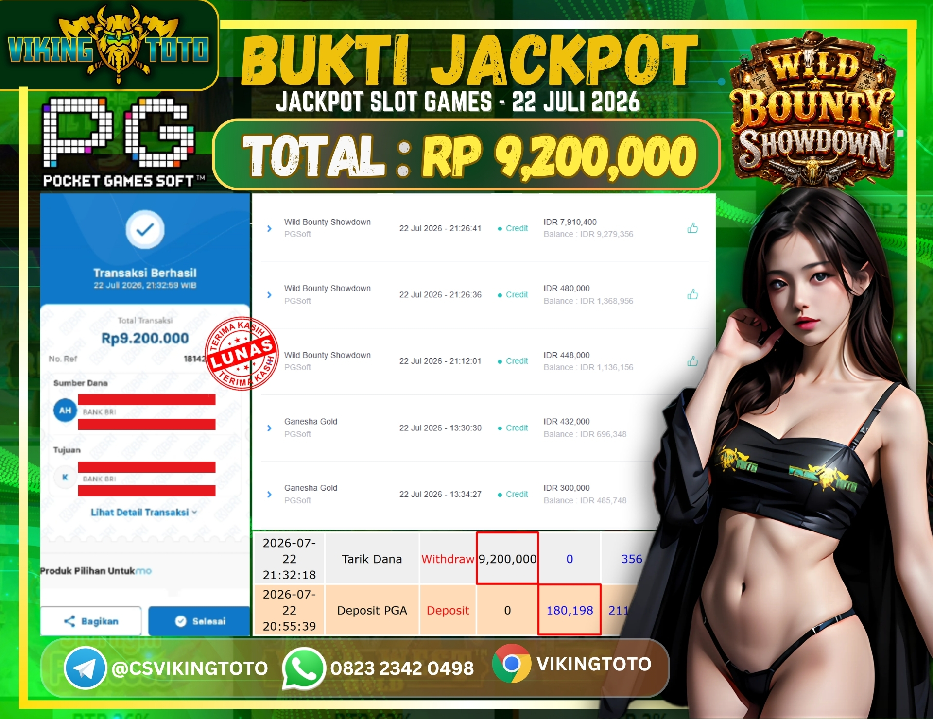 Bukti Jackpot Lunas VikingToto