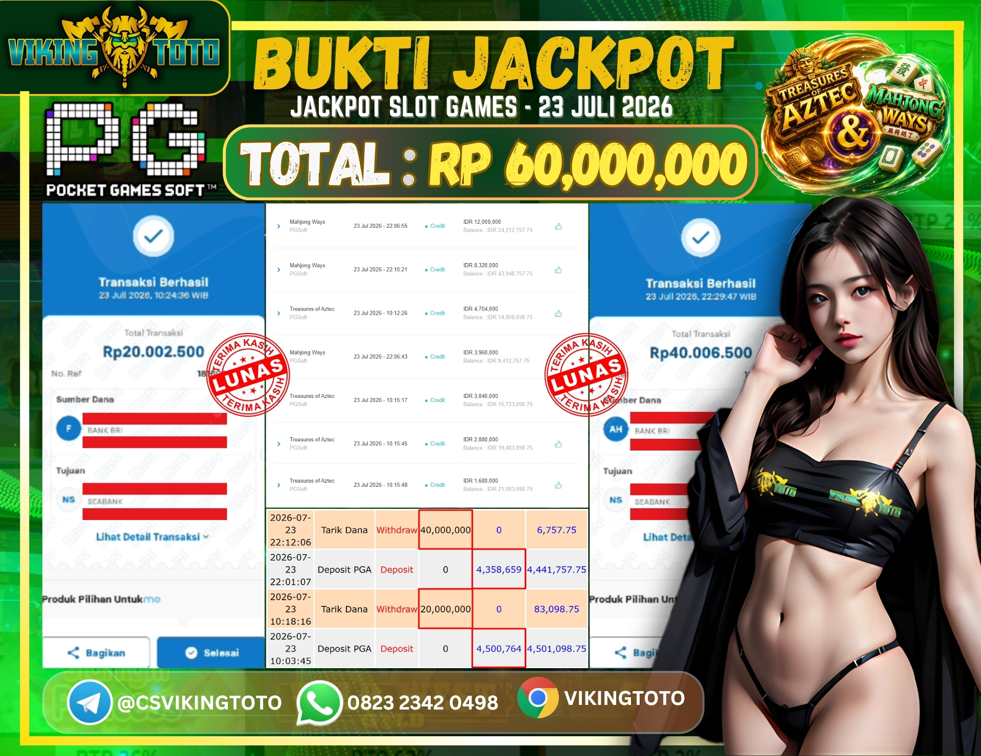 Bukti Jackpot Lunas VikingToto