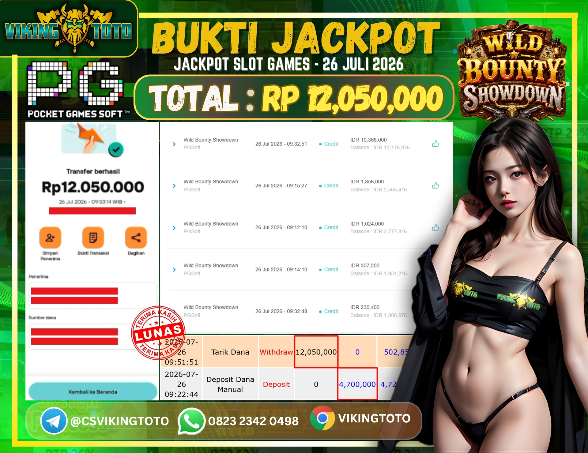 Bukti Jackpot Lunas VikingToto