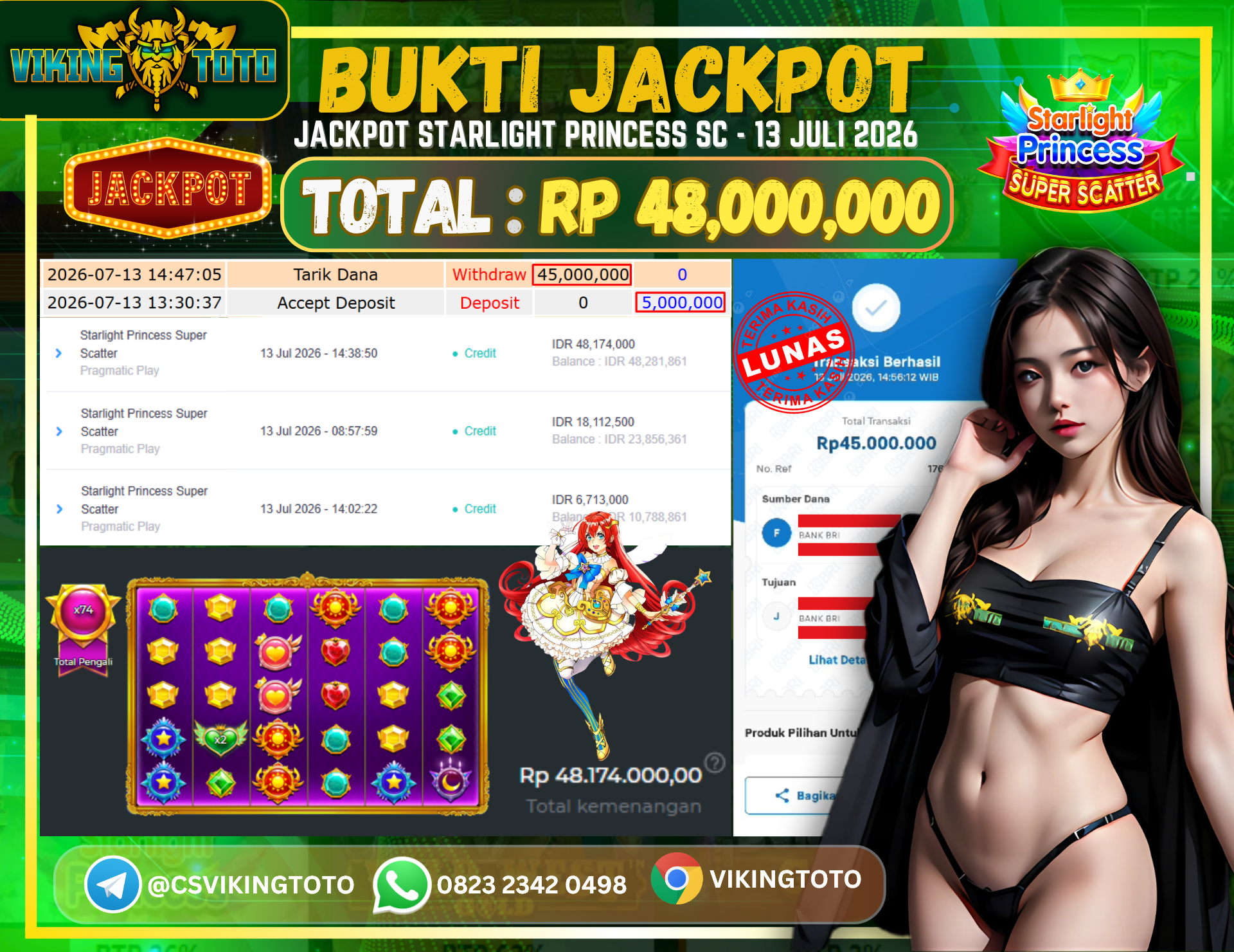 Bukti Jackpot Lunas VikingToto
