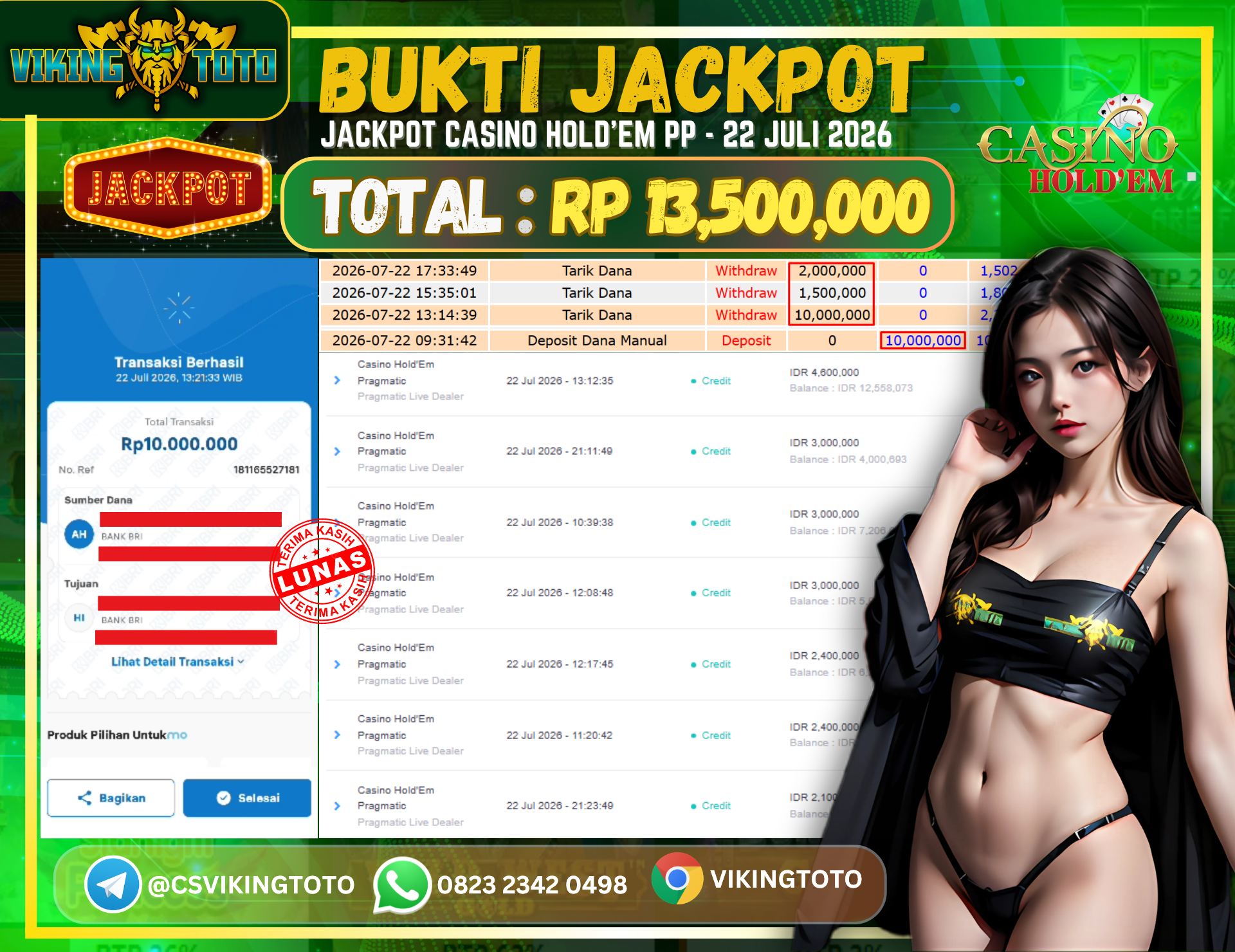 Bukti Jackpot Lunas VikingToto