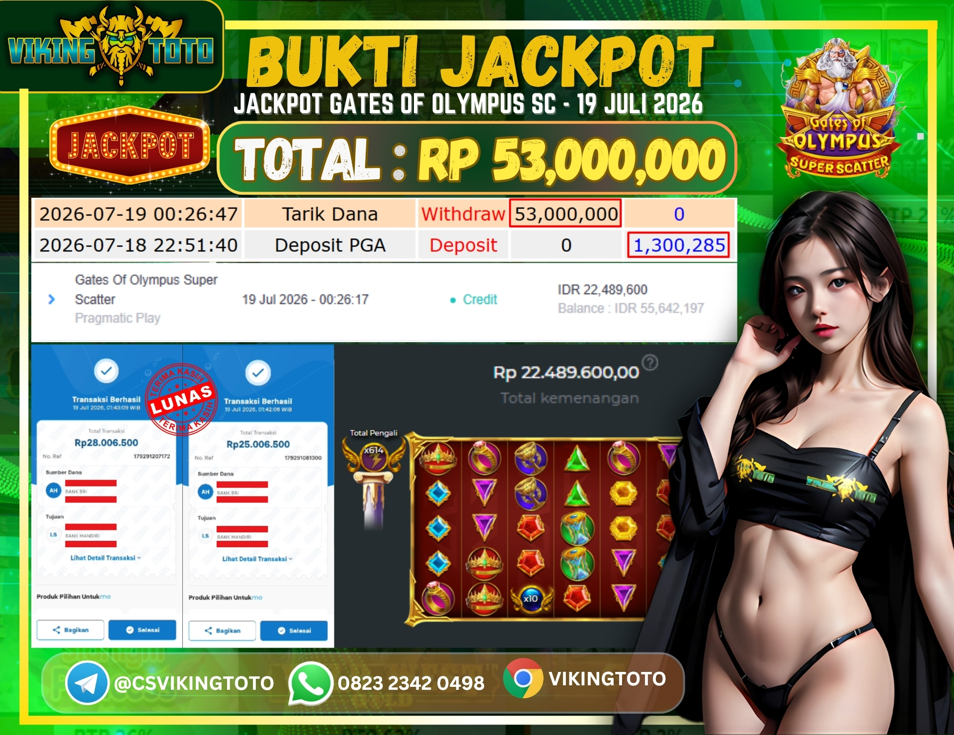 Bukti Jackpot Lunas VikingToto