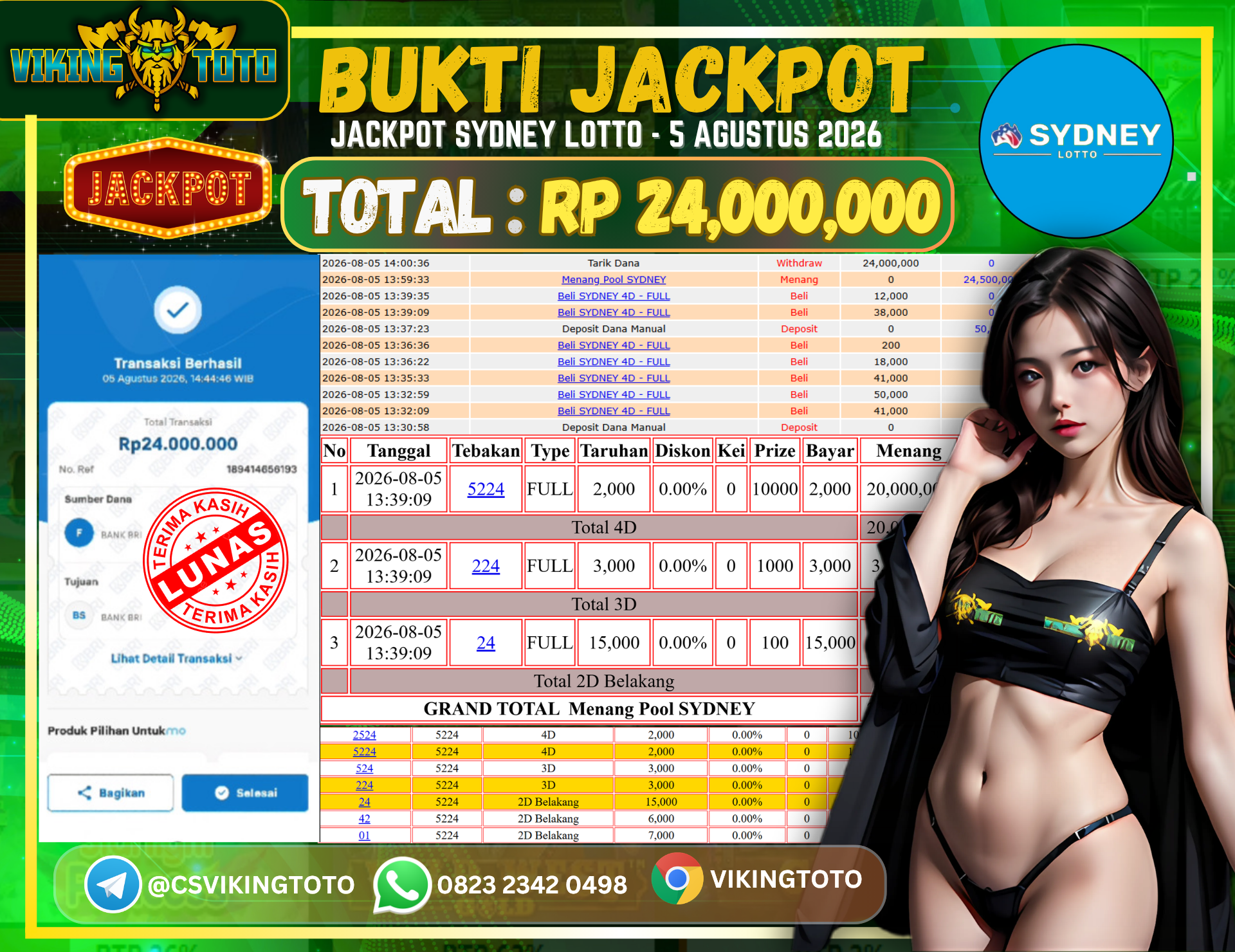 Bukti Jackpot Lunas VikingToto